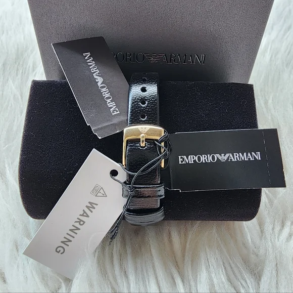 Emporio Armani Women's Black and Gold Watch No Negociable - Picture 11 of 11